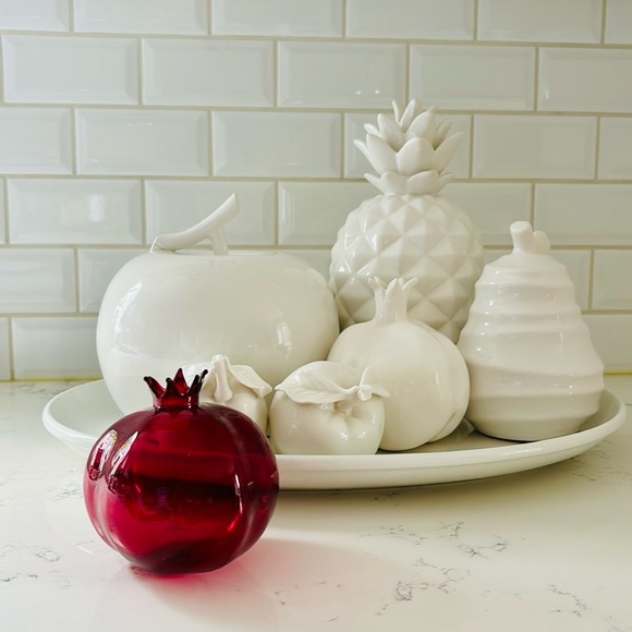 Anthropologie Pomegranate Harvest Glass Bud Vase - Picture 3 of 15